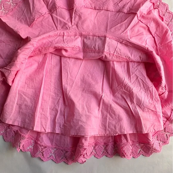 Endless Rose pink lace spring dress size small feminine cotton & linen lined - Picture 13 of 16